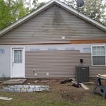 In process of replacing old with new. The top part is what was kept to lap into.