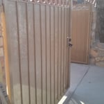 Double gate. Left side view