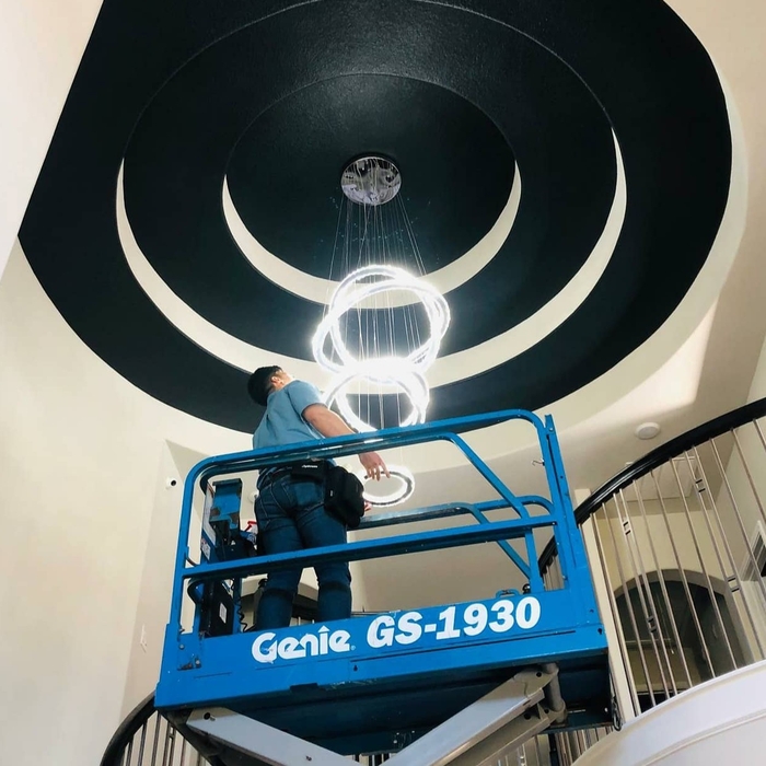 Chandelier installation