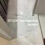 12”x24”Herringbone floor tile (bathroom floor)