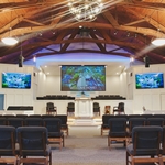 Sanctuary Hall with Projector Screen and 85" displays