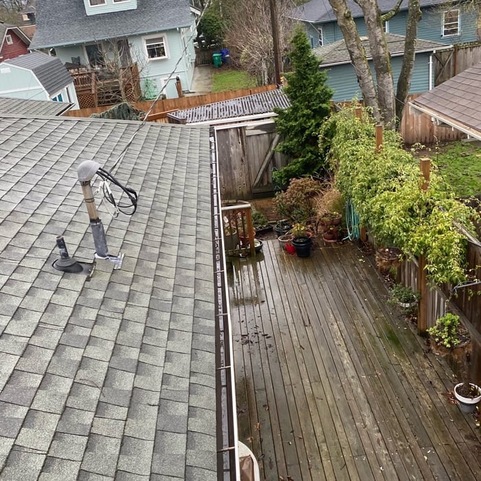 After gutter cleaning service