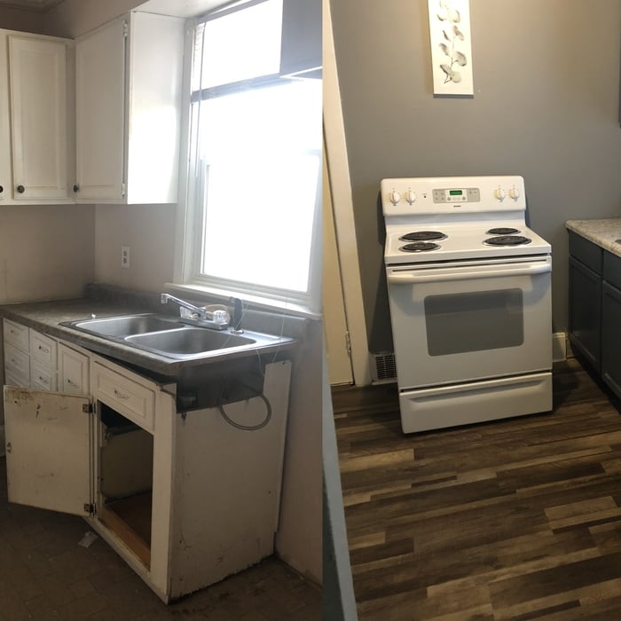 Kitchen - before/after
