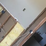 wall was replaced with new board then finished