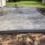Patio with decorative stamping