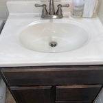 Cleaned sink in bathroom