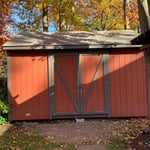 Outdoor shed conversion into home office