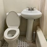 New sink and toilet install