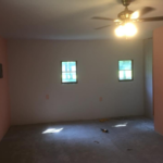 Finished detached bedroom from old garage