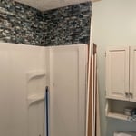 New Bathroom Shower/Tub Install with mosaic tile.