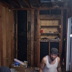 Demolition of the two bathrooms