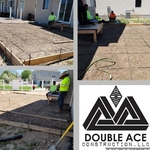 Backyard patio prep, form, ready to pour the concrete.