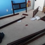 Finnished head board and ladder