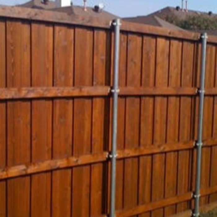 Classic Cedar stain on a new cedar fence.