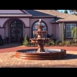 Fountain with basin