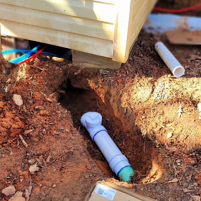 Main waste line tie in to the septic service.