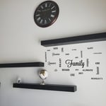 Three floating shelfs in office