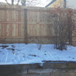 3 rail 6' privacy fence back