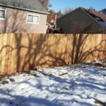 3 rail 6' privacy fence back