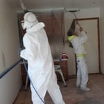 Spraing and back rolling ceilings
