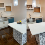 We cleaned in and out in those beautiful cabinets. We cleaned and disinfected all the countertops and cleaned and steamed this beautiful hardwood floor