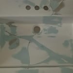 The sink after it was glued together and the glazing putty put on