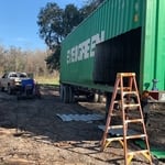 Patched a shipping container