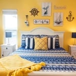 Classic beach town home bedroom