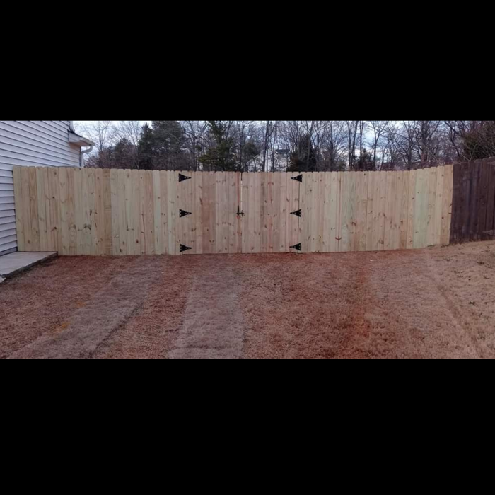 10 ft double drive 6 ft privacy stockade style