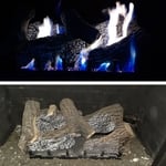 Cleaned and vacuumed logs, pilot assembly, thermal couple. Checked for gas leaks and carbon monoxide. Fireplace is fully functional and ready for use
