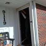 Removing old door frame