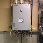 Tankless hot water heater installation