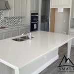 Sparkling White Quartz Kitchen Countertop