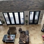 Lime stone floor French pattern