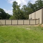 Metal panel fence
