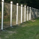 Finished look the homeowner wanted. Black panels with a galvanized painted posts!