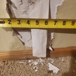 Repair needed!! Bad tapeline from water damage.