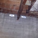 Simpson side anchoring plates at break in sill plate.