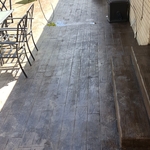 Colored stamped concrete finished product