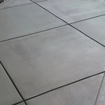 Concrete patio installed/ Custom diamond cuts