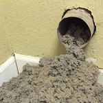 Lint build up inside dryer vent can cause dryer to not heat properly and also is a fire hazard.
