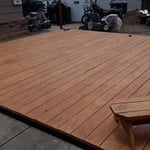16 ×22 ft deck stained