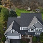 A drone shot of the overall home.
