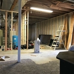 After demo of existing wall