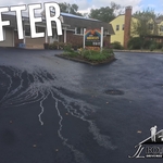You can see that even after it rained the sealcoat held up very nicely