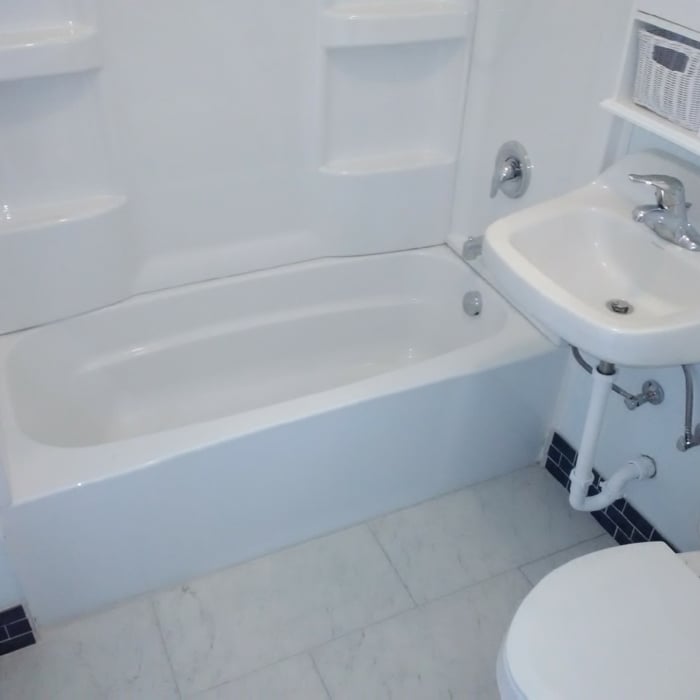 Plumbing failure, led to a cute remodel.