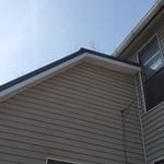 Fascia and soffit view from front of lower roof only