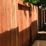 New redwood fence
