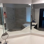 Glass installation and faucet installation
