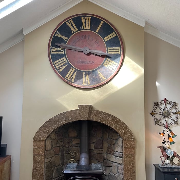 Custom built antique wall clock
